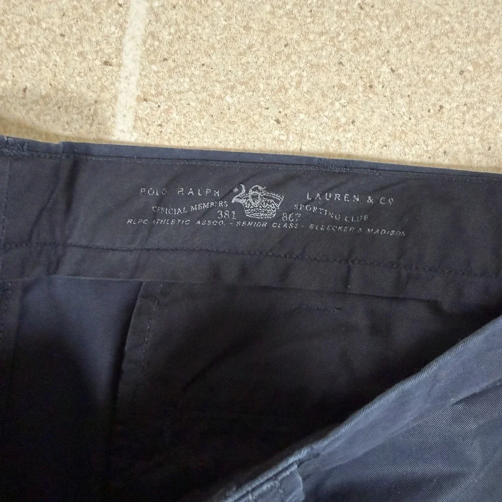 VTG Polo Ralph Lauren Chino Pants Mens 40x30 Blue Suffield Straight Pony Preppy